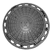 Люк чугунный "К" канал. тяжелый (С250) m-98кг 4х-уш ГОСТ 3634-2019